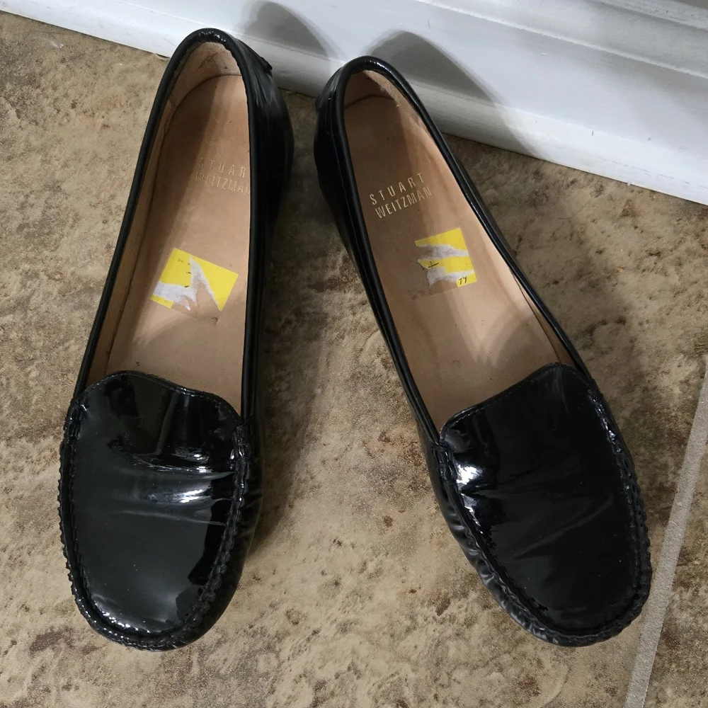 Stuart Weitzman Patent Leather Loafers Size 7 - Picture 2 of 9